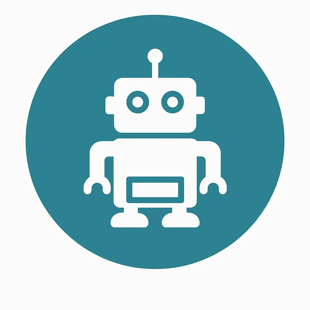 Robot icon representing applicant tracking systems (ATS) and automated resume filters.