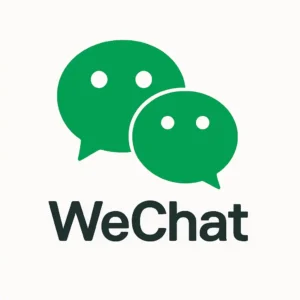 The WeChat logo featuring two green speech bubbles on a white background, representing how Chinese website users interact with brands through QR code scans and mobile messaging.